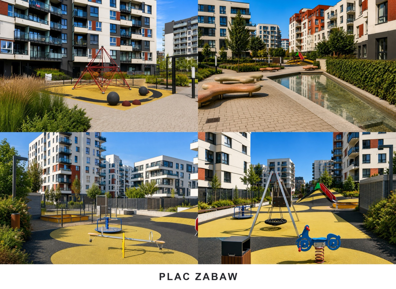 Plac zabaw przy budynku